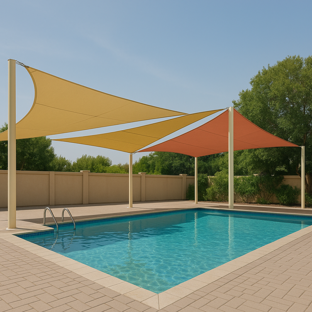 Swimming pool shades